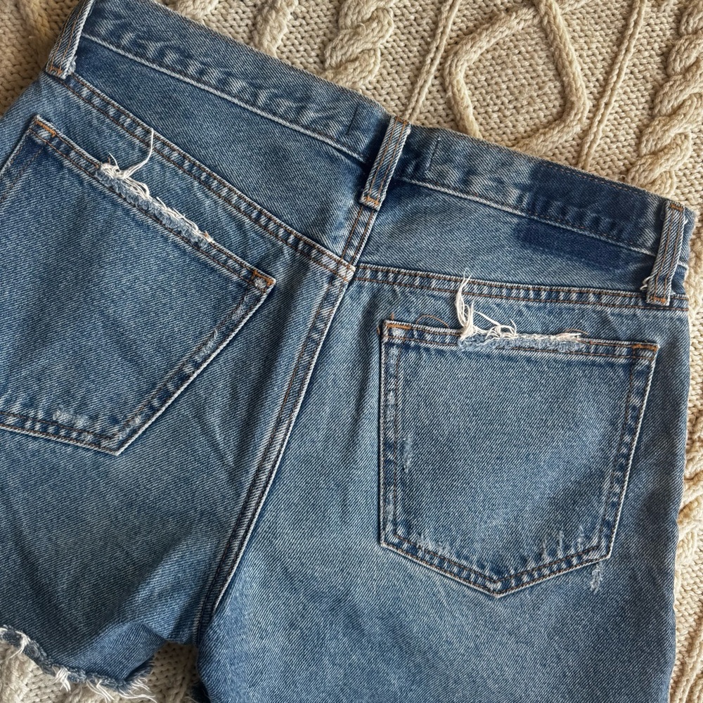 Abercrombie & Fitch Distressed Mid Rise Boyfriend Jean Shorts, Size 27/4 - Picture 5 of 6